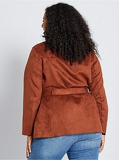 Parka com efeito camurça - Kiabi