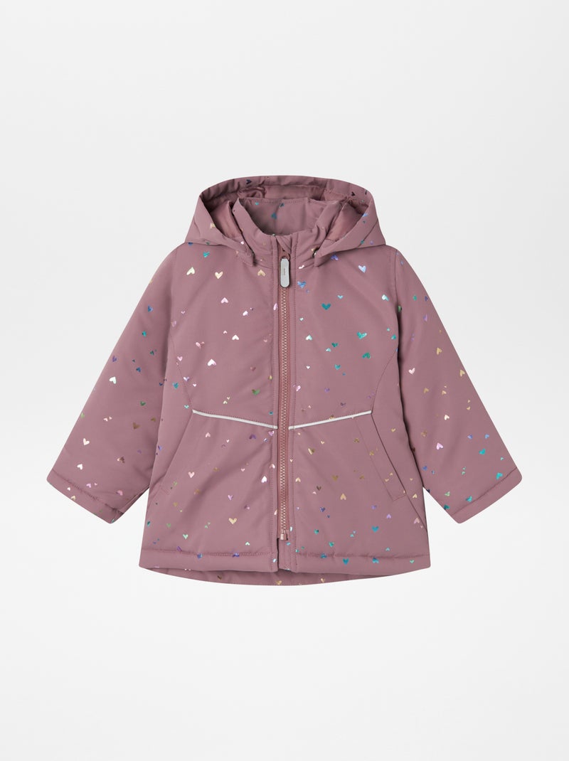 Parka com estampado 'corações' ROSA - Kiabi
