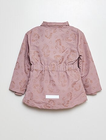 Parka com estampado e brilhantes 'unicórnio'