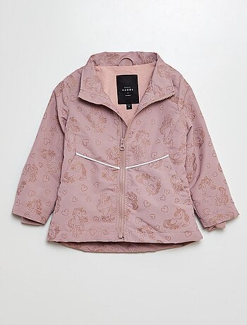 Parka com estampado e brilhantes 'unicórnio'