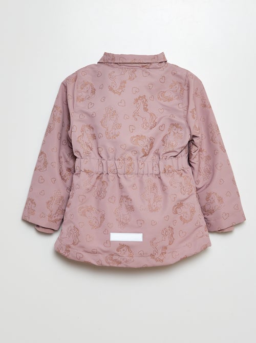 Parka com estampado e brilhantes 'unicórnio' - Kiabi