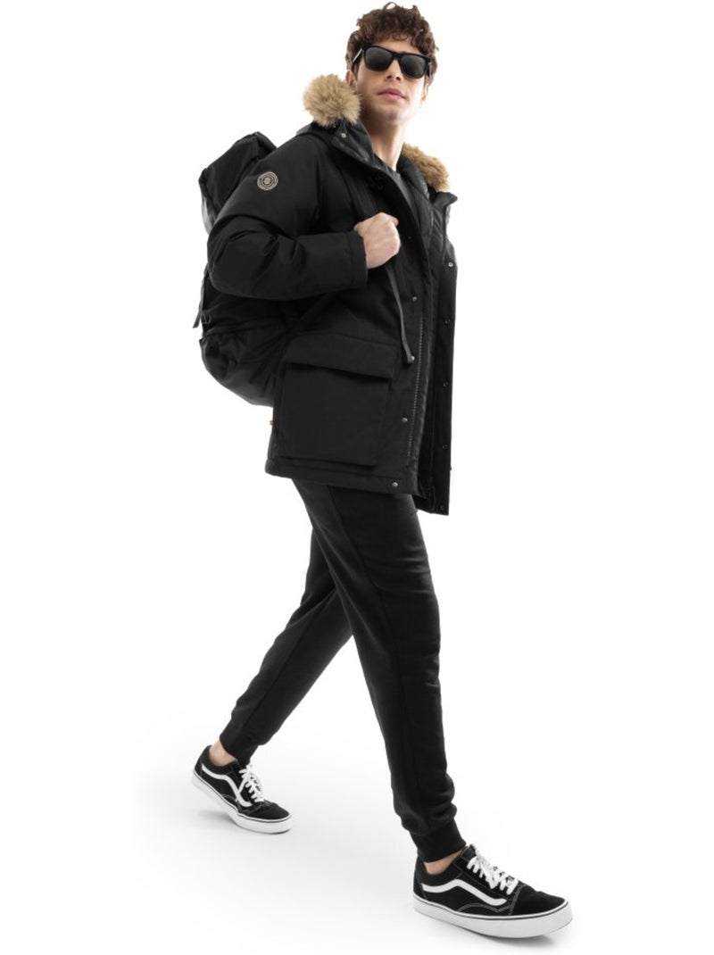 Parka com isolamento térmico para homem Preto - Kiabi