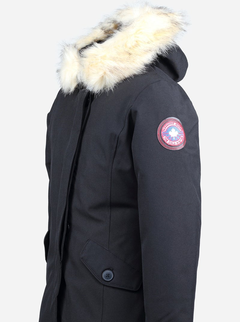 Parka com pele removível - Paragoose Preto - Kiabi