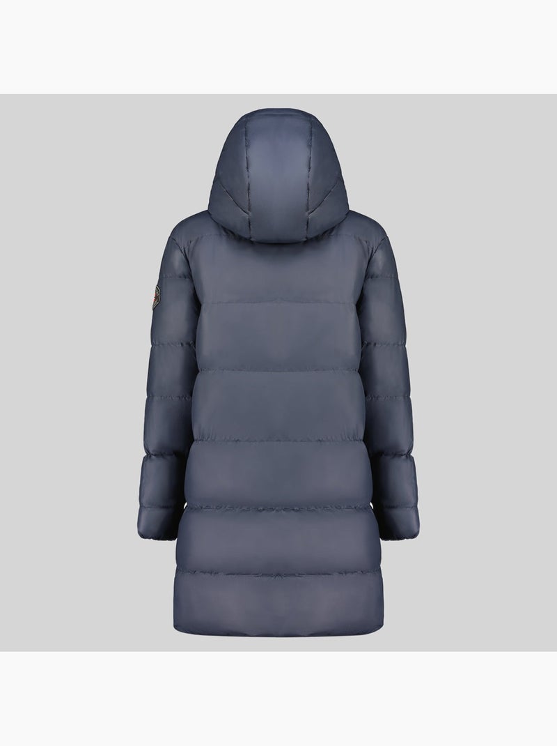 Parka comprida com capuz adrianna – geographical norway Azul-marinho - Kiabi