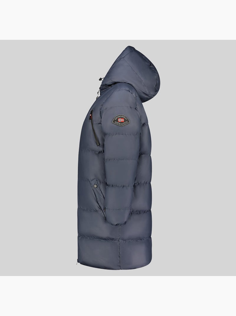 Parka comprida com capuz adrianna – geographical norway Azul-marinho - Kiabi