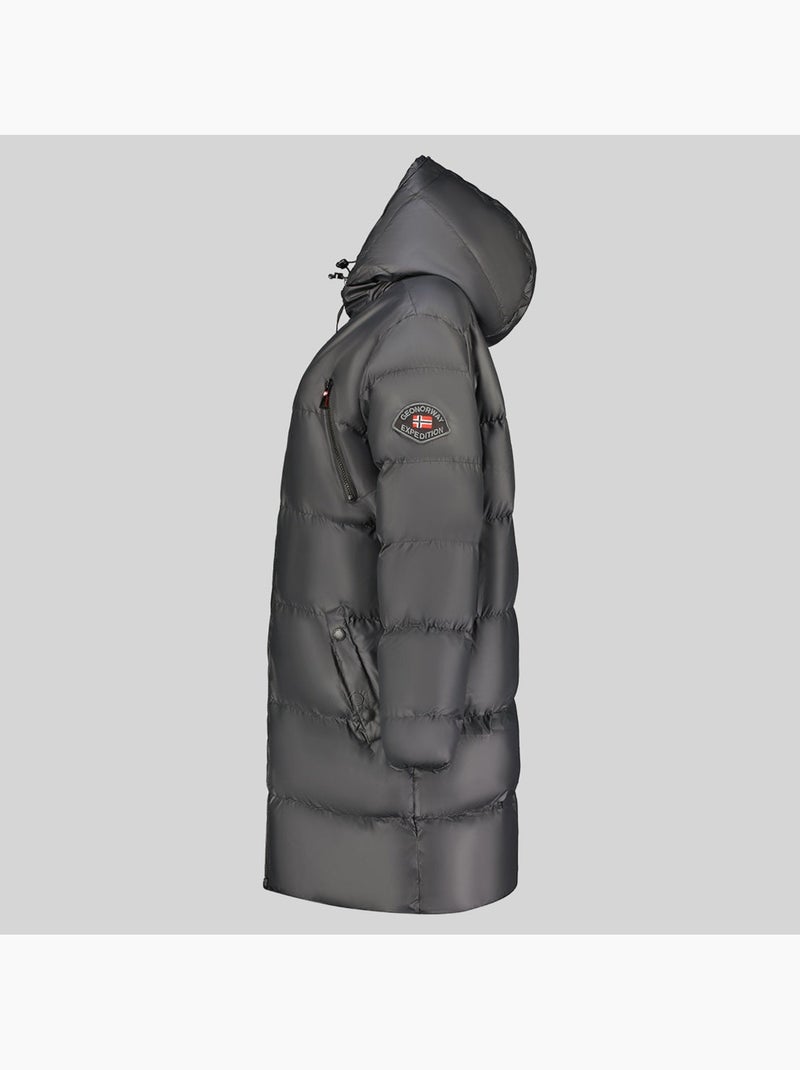 Parka comprida com capuz adrianna – geographical norway Preto - Kiabi