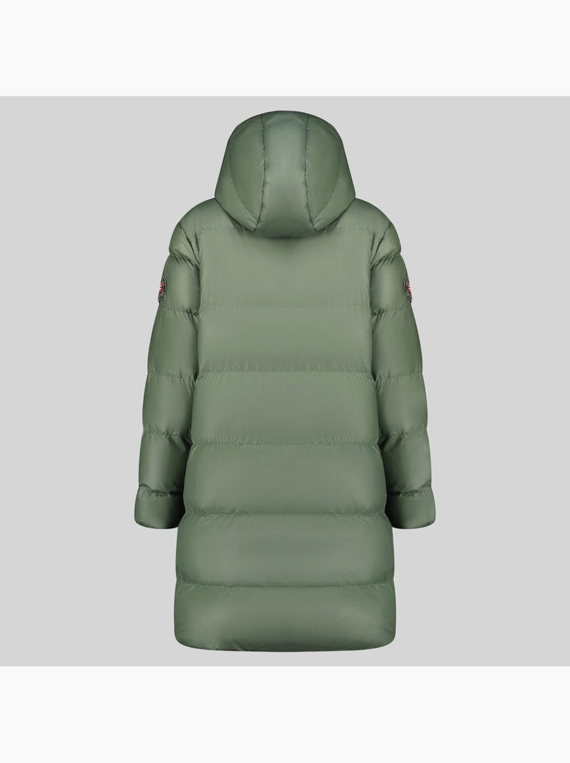 Parka comprida com capuz adrianna – geographical norway Verde - Kiabi