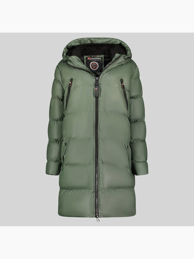 Parka comprida com capuz adrianna – geographical norway Verde - Kiabi