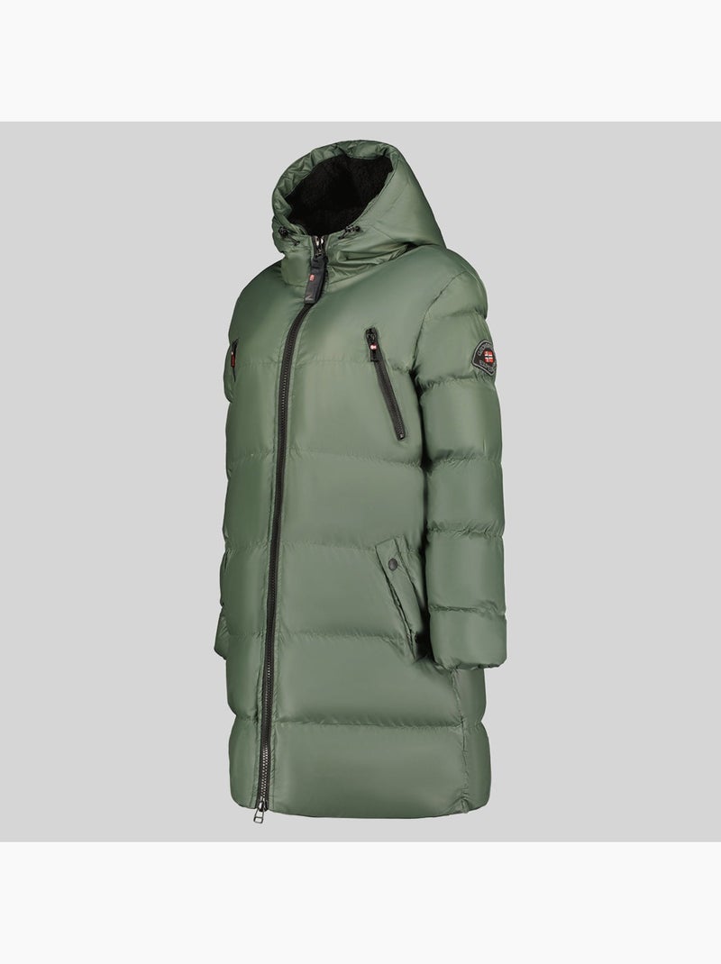 Parka comprida com capuz adrianna – geographical norway Verde - Kiabi