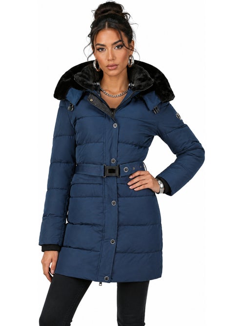 Parka comprida com capuz amovível e pelo sintético bettineak – canadian peak - Kiabi Parka comprida com capuz amovível e pelo sintético bettineak – canadian peak - Kiabi