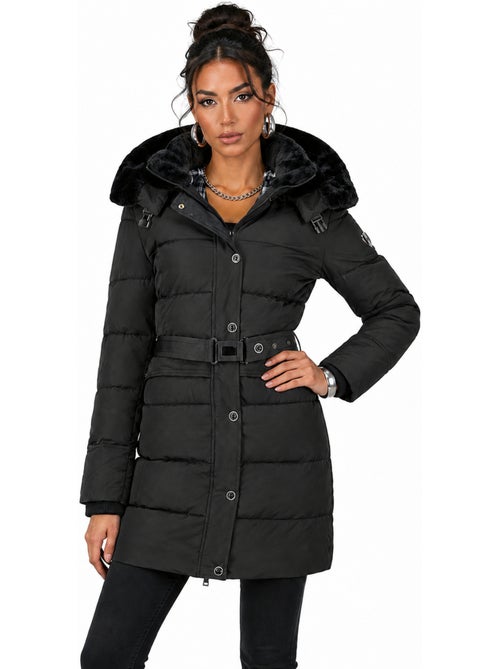 Parka comprida com capuz amovível e pelo sintético bettineak – canadian peak - Kiabi Parka comprida com capuz amovível e pelo sintético bettineak – canadian peak - Kiabi