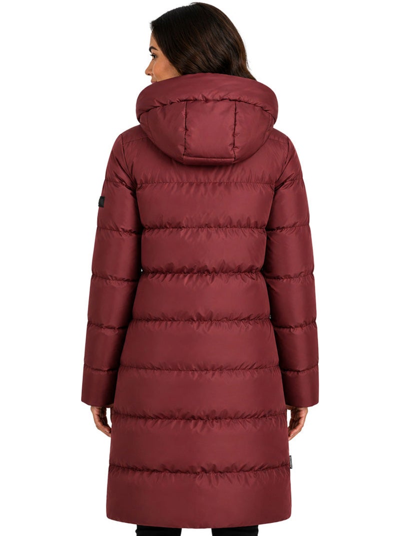 Parka comprida com capuz apriloral – kaporal Bordô - Kiabi