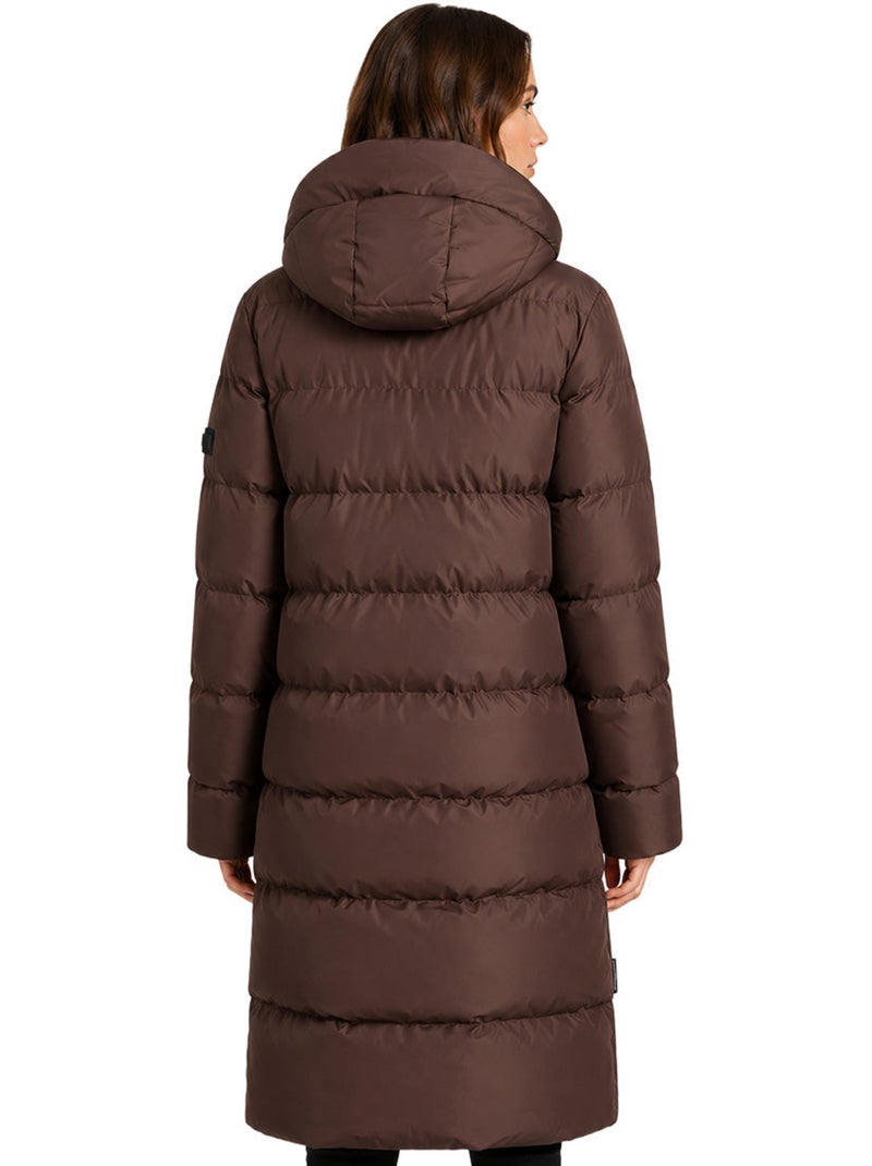 Parka comprida com capuz apriloral – kaporal Castanho-escuro - Kiabi