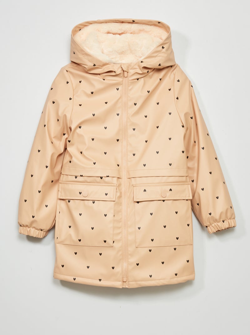 Parka comprida com capuz BEGE - Kiabi