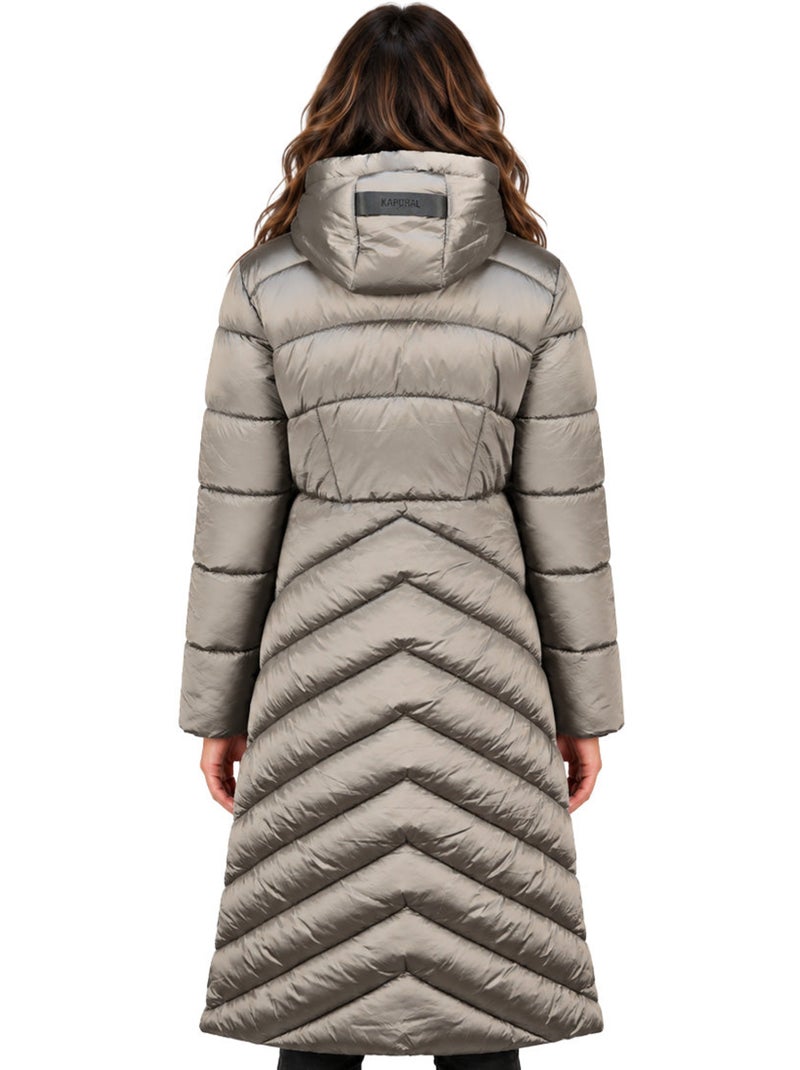 Parka comprida com capuz blancheoral long – kaporal Cinza claro - Kiabi