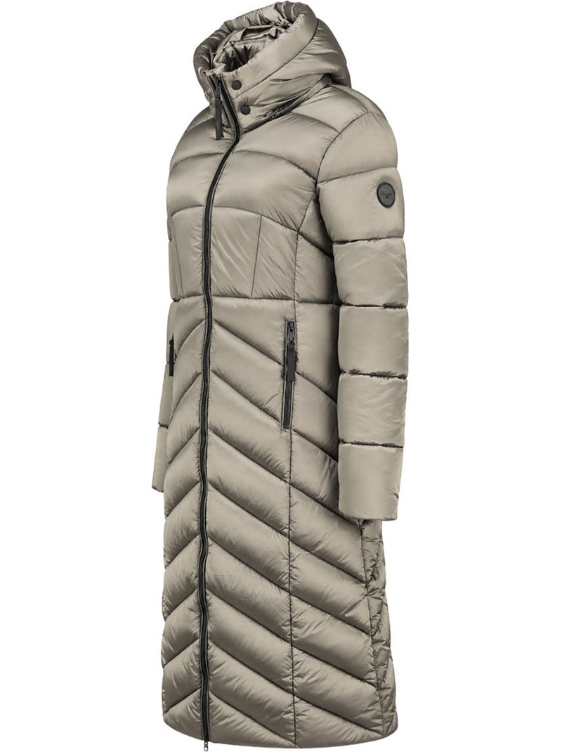 Parka comprida com capuz blancheoral long – kaporal Cinza claro - Kiabi