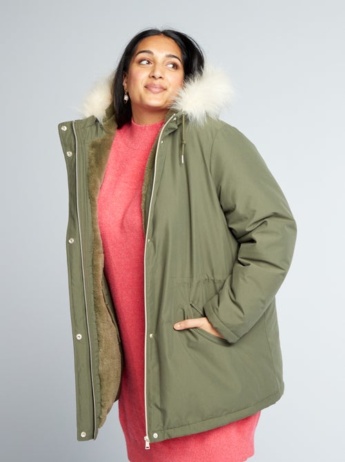 Parka comprida com capuz - Kiabi