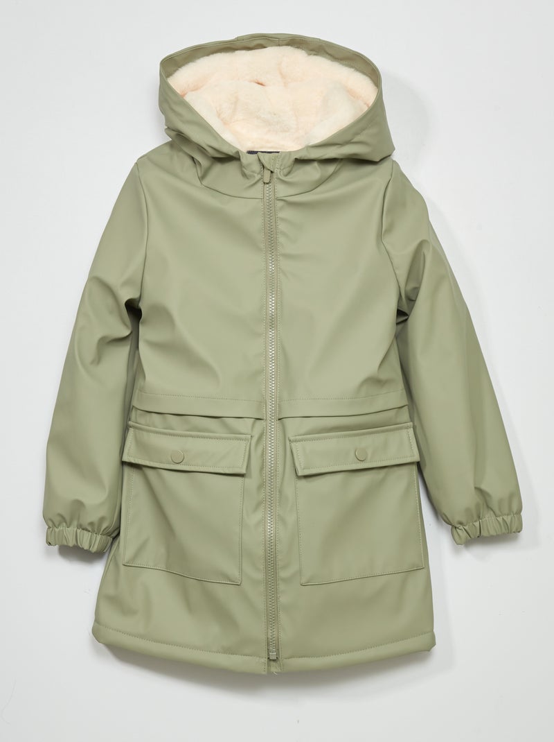 Parka comprida com capuz Cinza - Kiabi