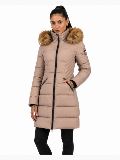 Parka comprida com capuz e pelo sintético akapeak – canadian peak - Kiabi Parka comprida com capuz e pelo sintético akapeak – canadian peak - Kiabi