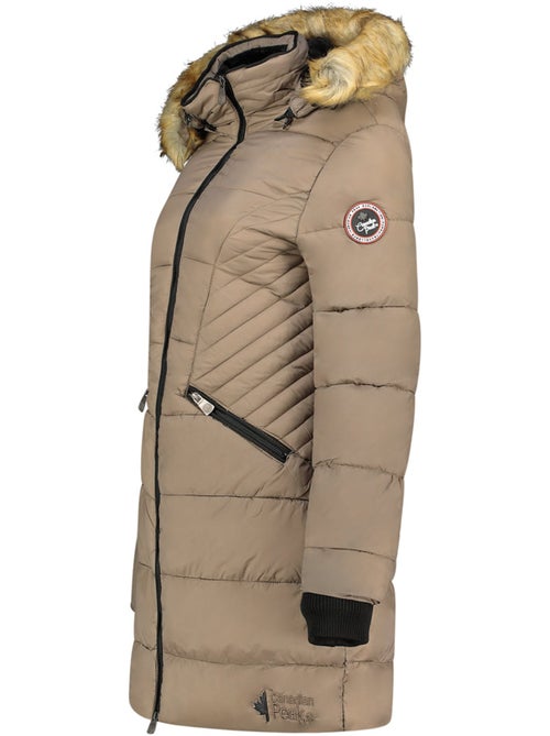 Parka comprida com capuz e pelo sintético akapeak – canadian peak - Kiabi Parka comprida com capuz e pelo sintético akapeak – canadian peak - Kiabi