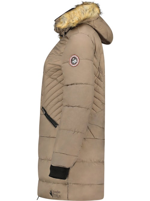 Parka comprida com capuz e pelo sintético akapeak – canadian peak - Kiabi Parka comprida com capuz e pelo sintético akapeak – canadian peak - Kiabi