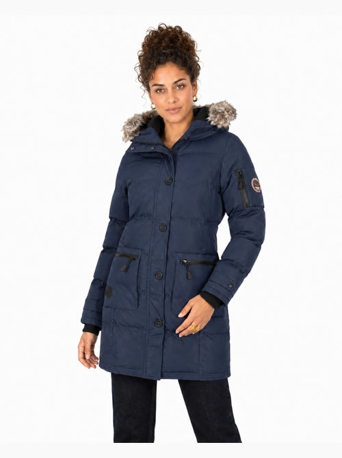 Parka comprida com capuz e pelo sintético axelus – canadian peak - Kiabi Parka comprida com capuz e pelo sintético axelus – canadian peak - Kiabi