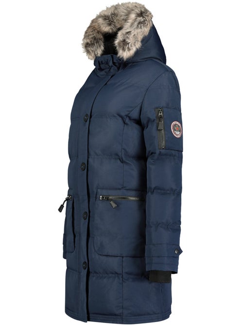 Parka comprida com capuz e pelo sintético axelus – canadian peak - Kiabi Parka comprida com capuz e pelo sintético axelus – canadian peak - Kiabi