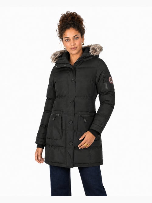 Parka comprida com capuz e pelo sintético axelus – canadian peak - Kiabi Parka comprida com capuz e pelo sintético axelus – canadian peak - Kiabi
