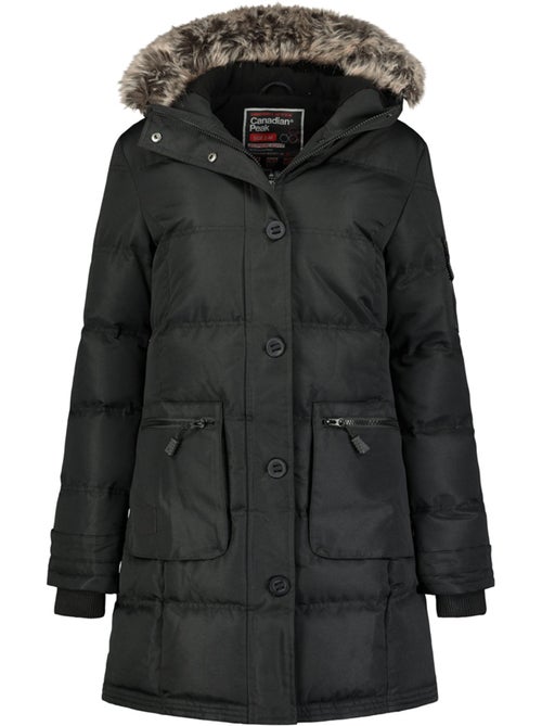 Parka comprida com capuz e pelo sintético axelus – canadian peak - Kiabi Parka comprida com capuz e pelo sintético axelus – canadian peak - Kiabi