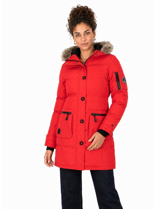 Parka comprida com capuz e pelo sintético axelus – canadian peak - Kiabi Parka comprida com capuz e pelo sintético axelus – canadian peak - Kiabi