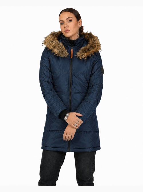 Parka comprida com capuz e pelo sintético beauty – canadian peak - Kiabi Parka comprida com capuz e pelo sintético beauty – canadian peak - Kiabi