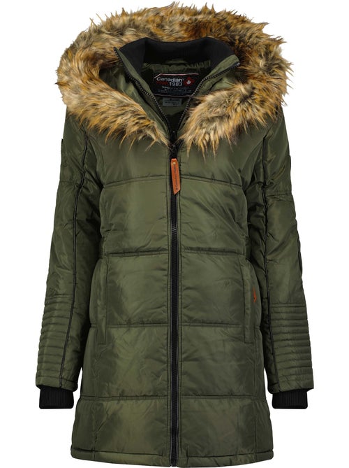 Parka comprida com capuz e pelo sintético beauty – canadian peak - Kiabi Parka comprida com capuz e pelo sintético beauty – canadian peak - Kiabi