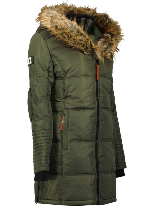 Parka comprida com capuz e pelo sintético beauty – canadian peak - Kiabi Parka comprida com capuz e pelo sintético beauty – canadian peak - Kiabi