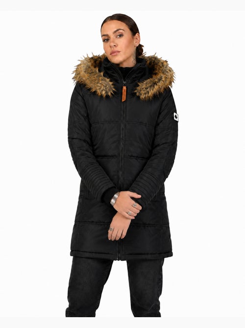 Parka comprida com capuz e pelo sintético beauty – canadian peak - Kiabi Parka comprida com capuz e pelo sintético beauty – canadian peak - Kiabi