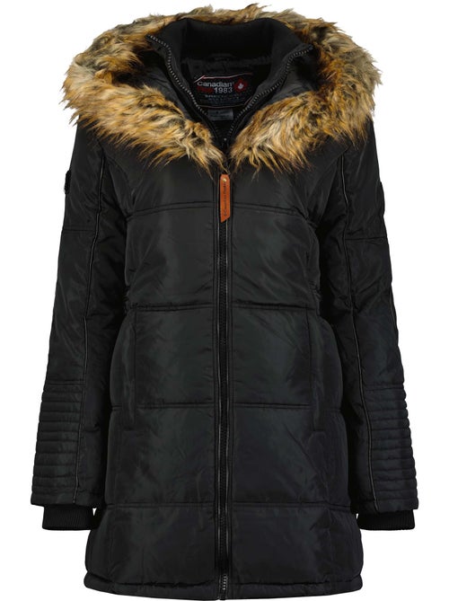 Parka comprida com capuz e pelo sintético beauty – canadian peak - Kiabi Parka comprida com capuz e pelo sintético beauty – canadian peak - Kiabi