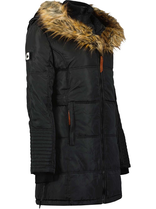 Parka comprida com capuz e pelo sintético beauty – canadian peak - Kiabi Parka comprida com capuz e pelo sintético beauty – canadian peak - Kiabi