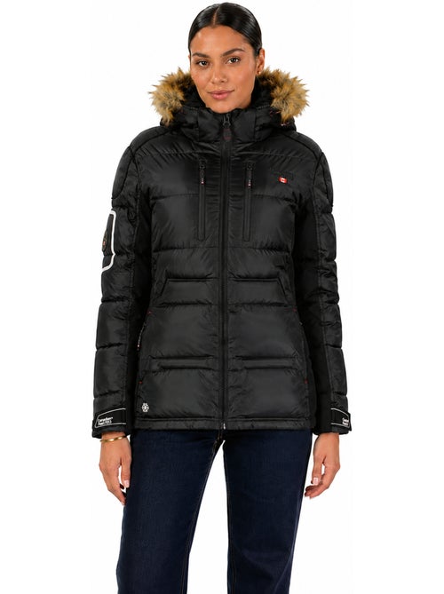 Parka comprida com capuz e pelo sintético bersileak – canadian peak - Kiabi Parka comprida com capuz e pelo sintético bersileak – canadian peak - Kiabi