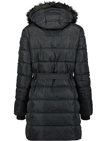 Parka comprida com capuz e pelo sintético diamentereak – canadian peak