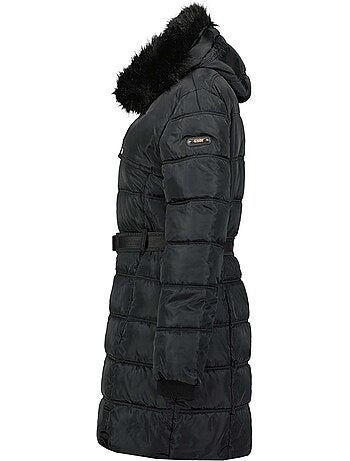 Parka comprida com capuz e pelo sintético diamentereak – canadian peak