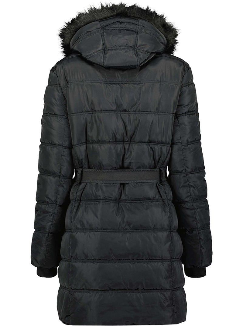 Parka comprida com capuz e pelo sintético diamentereak – canadian peak Preto - Kiabi