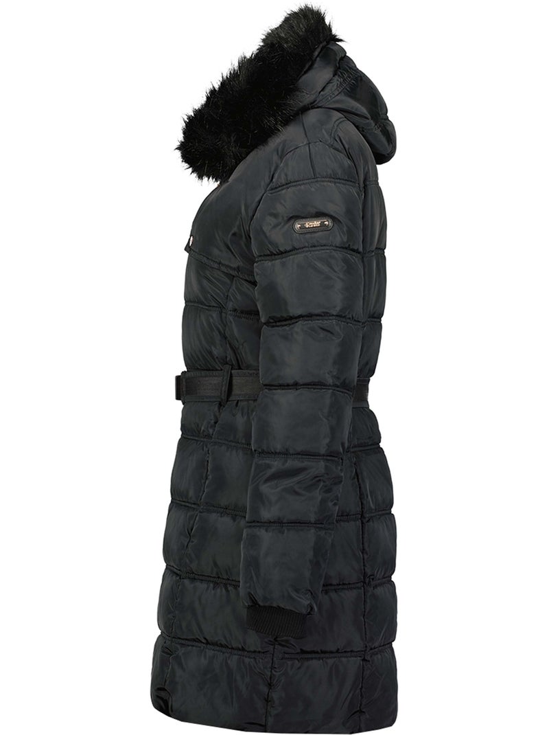 Parka comprida com capuz e pelo sintético diamentereak – canadian peak Preto - Kiabi