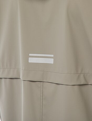 Parka comprida impermeável com capuz