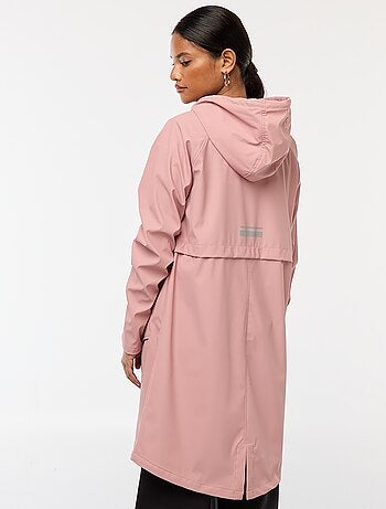 Parka comprida impermeável com capuz