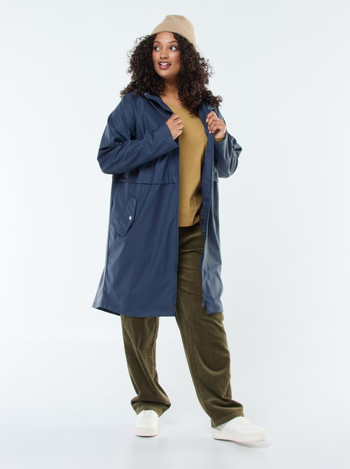 Parka comprida impermeável com pormenores refletores - Kiabi