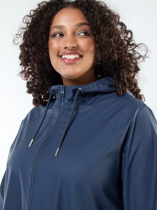 Parka comprida impermeável com pormenores refletores - Kiabi