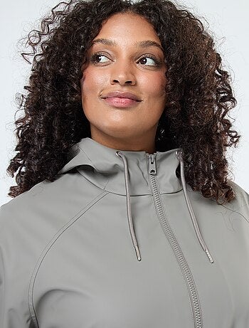 Parka comprida impermeável com pormenores refletores