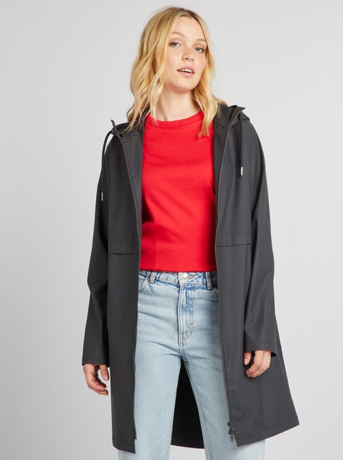 Parka comprida impermeável com pormenores refletores - Kiabi