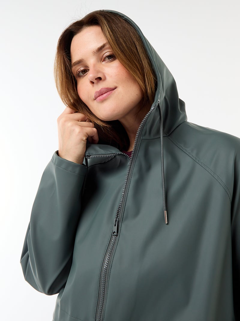 Parka comprida repelente à água Caqui - Kiabi
