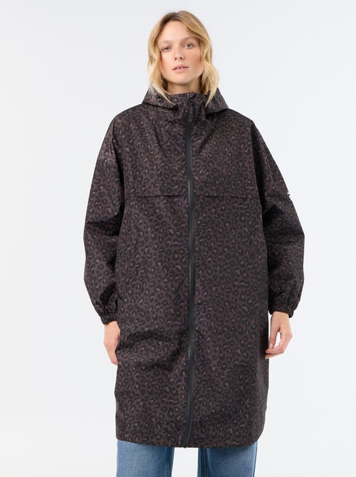Parka comprida repelente de água com capuz - Kiabi Parka comprida repelente de água com capuz - Kiabi