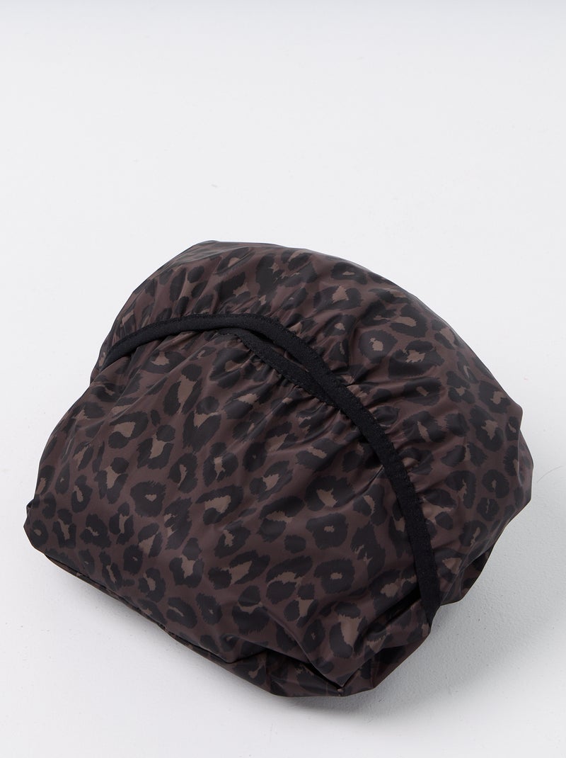 Parka comprida repelente de água com capuz Castanho - Kiabi